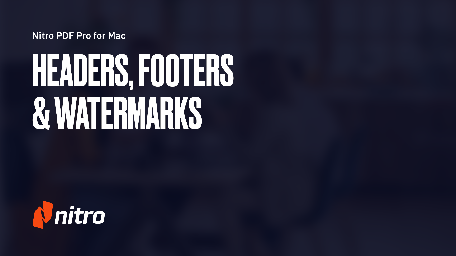 Headers, Footers, & Watermarks