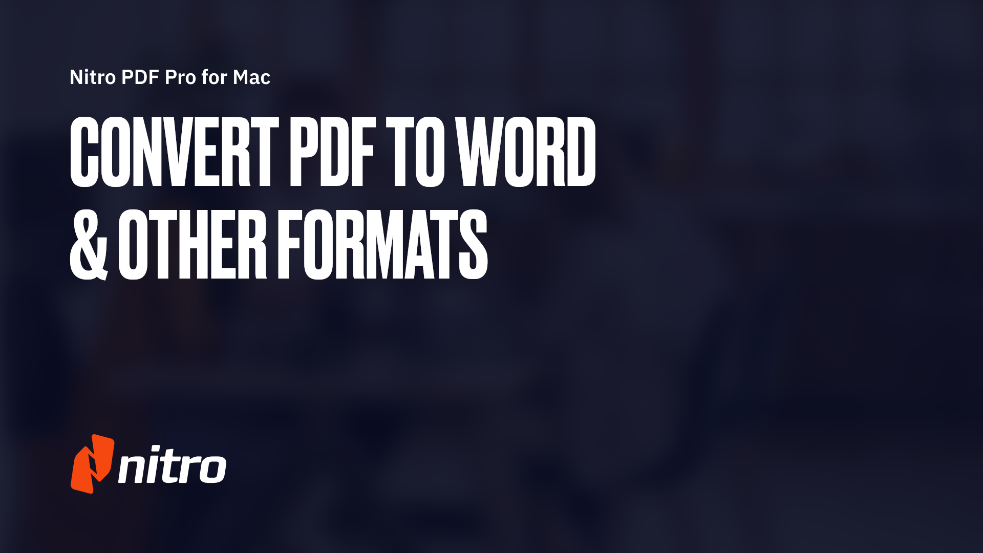 Convert PDF to Word & other formats