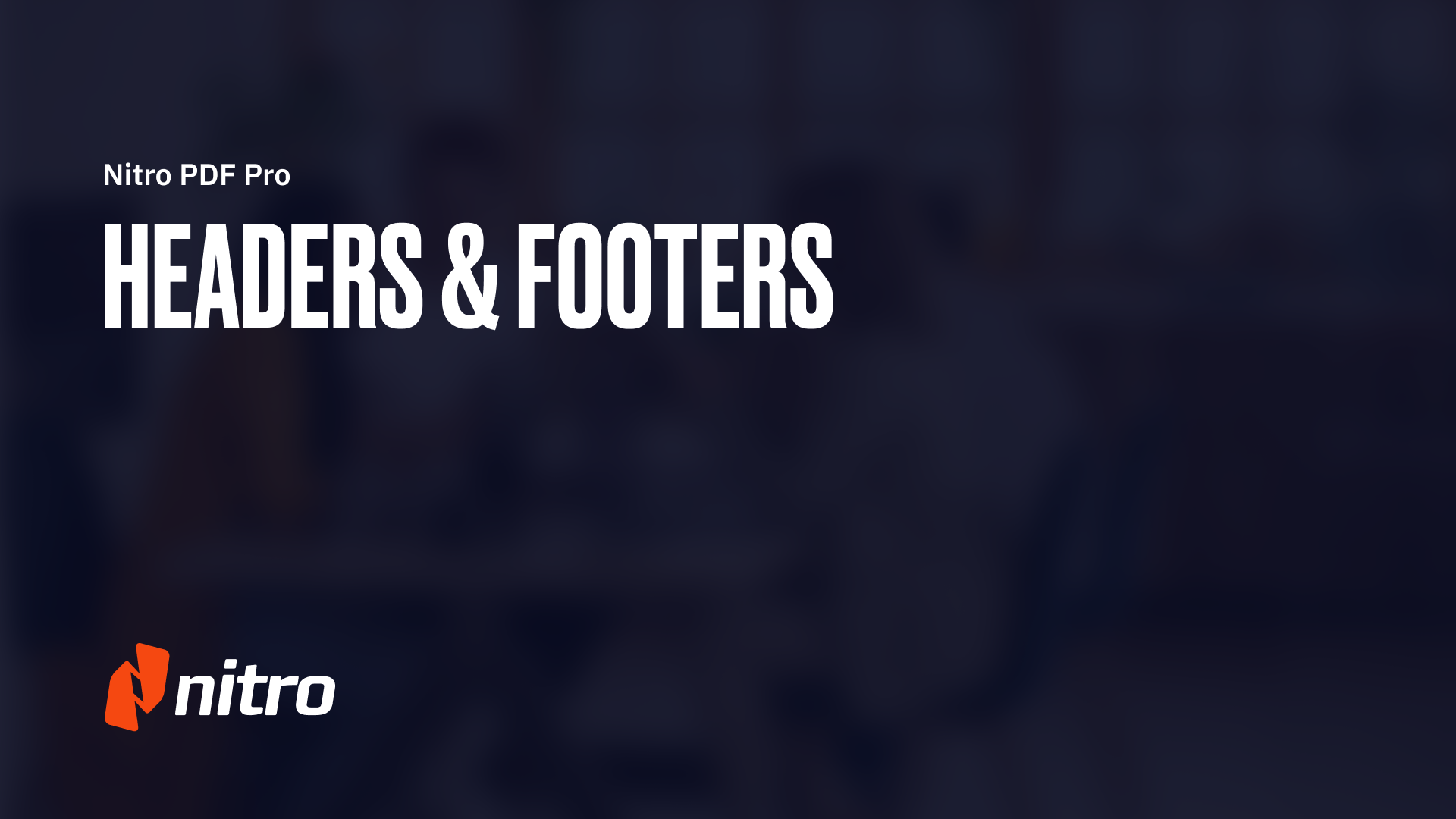 Headers and Footers
