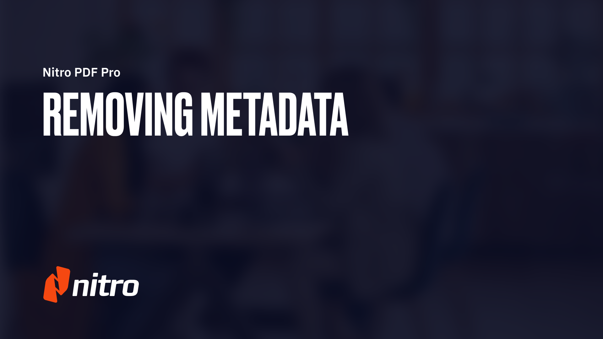 Removing Metadata